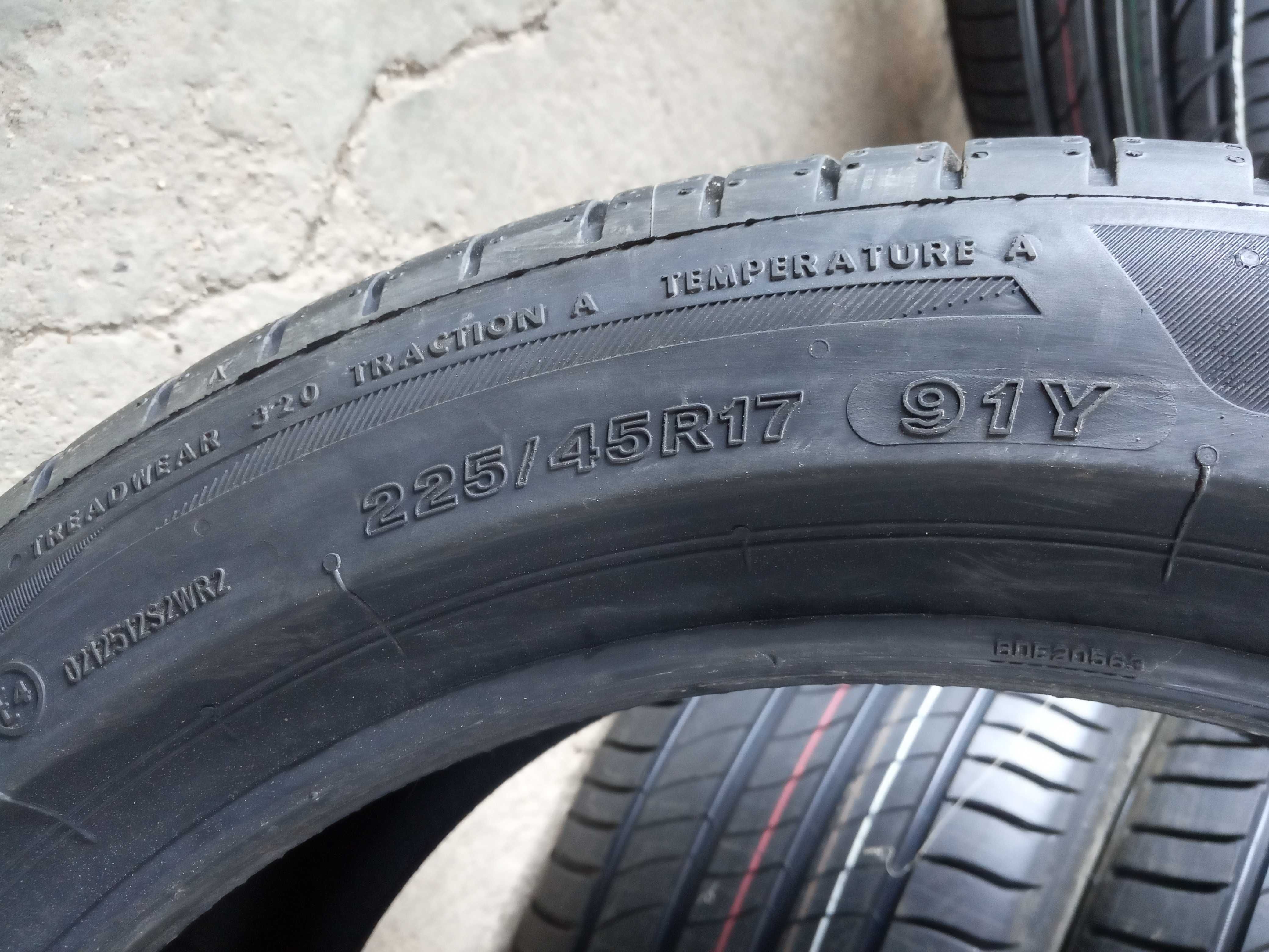2 Нови летни гуми 225/45R17 Bridgestone Turanza 6 Enliten 91Y с борд