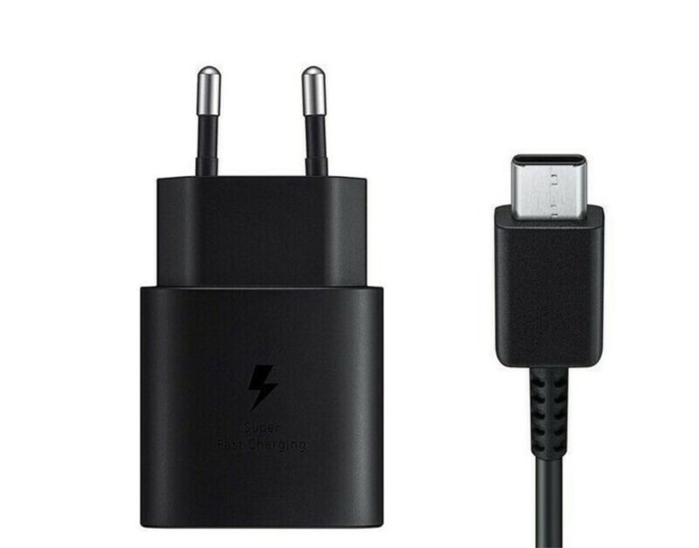 Samsung - Incarcator Super Fast Charger + Cablu Type C / Type C Negru