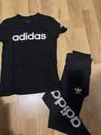 Дамски комплект Adidas, клин:размер S,тениска:размер XS