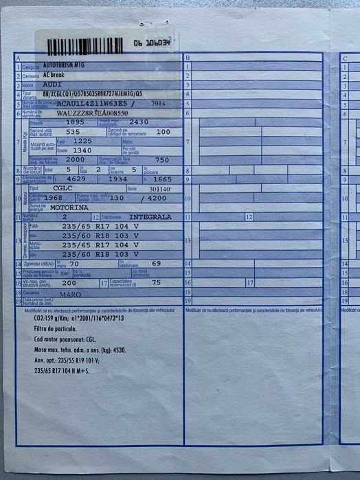 Audi Q5  2.0 TDI 177CP Quattro 170.000km 2014