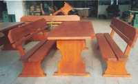 Баварска дървена маса с пейки