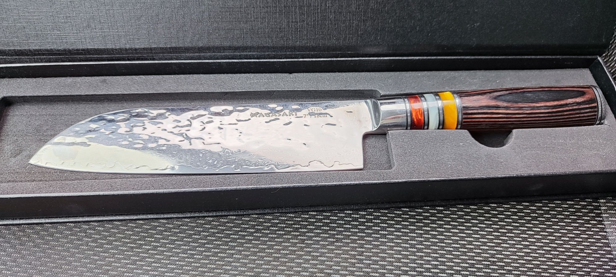 MasterChef Santoku HAGASAKI VG10 Damaskus 7"/18 cm knife Нож Мастършев