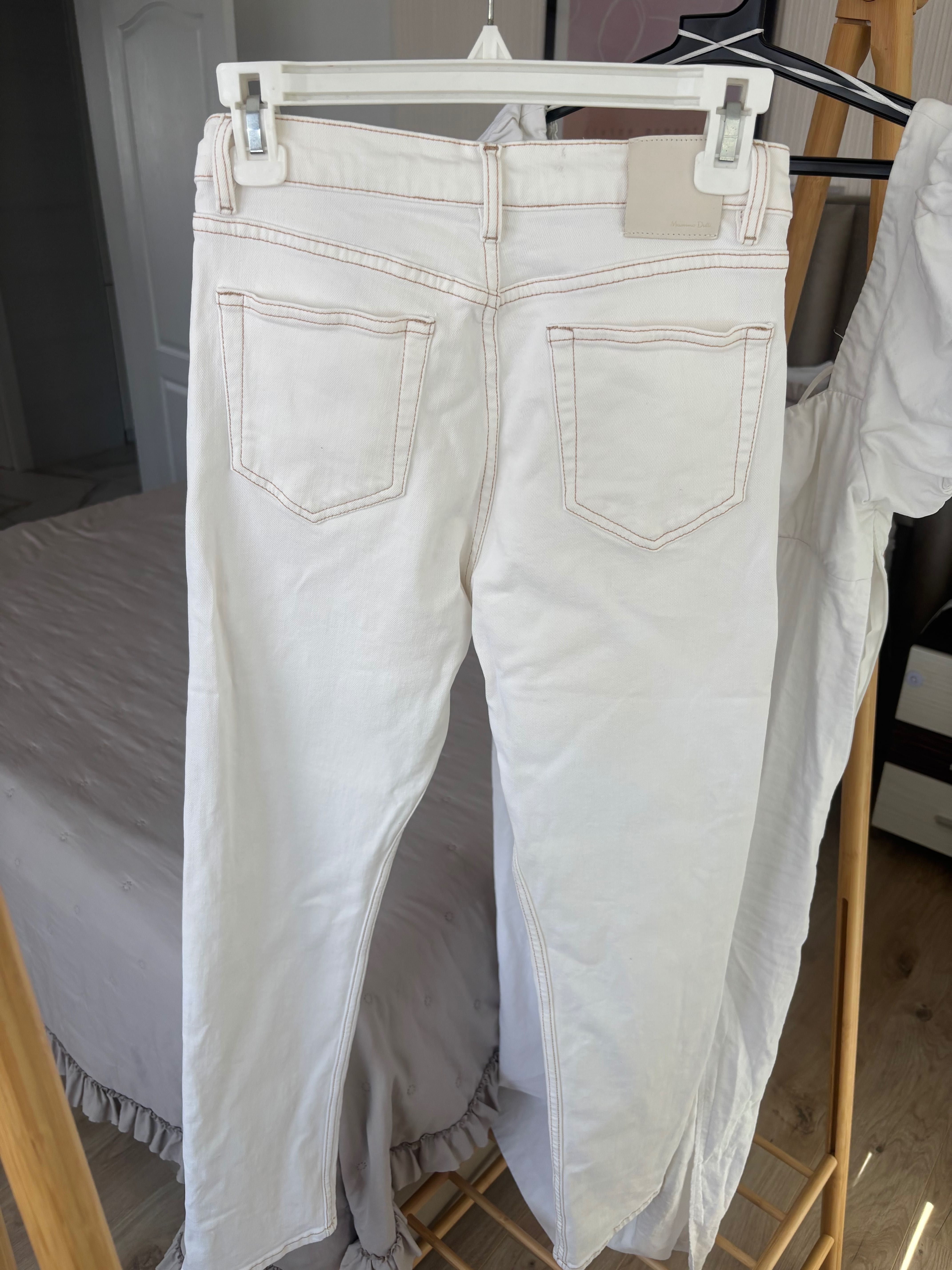 Бели дънки Massimo Dutti