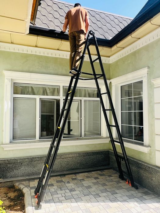 Лестница телескопическая в аренду. Нарвон ижарага. Стремянка.