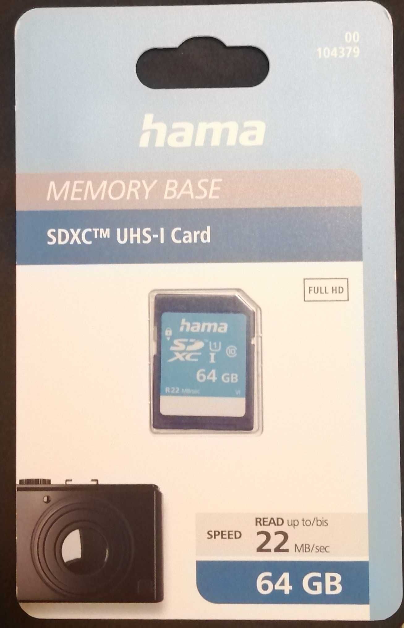 Vând card Memory Base Hama 64 GB