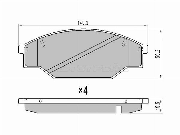 Колодки тормозные Toyota Hilux