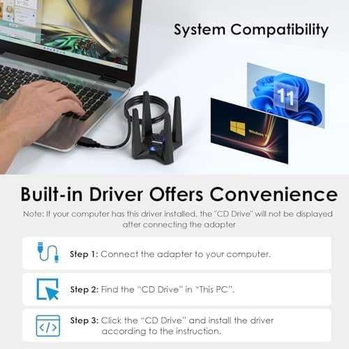 WiFi 6 адаптер за PC MU-MIMO Beamforming Soft AP режим донгъл 4 антени