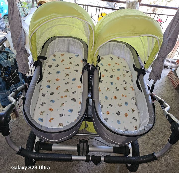 Количка за близнаци Mikado Twin 3в1