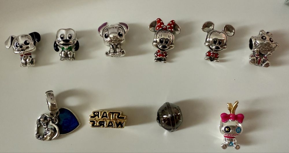 PANDORA СРЕБРО S925 ALE Талисмани - Disney , Stitch , Mickey и други