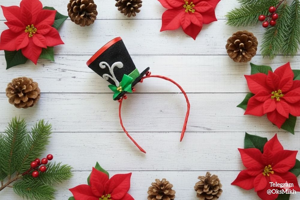 Ободок с рожками чертика, кошачьими ушками и др