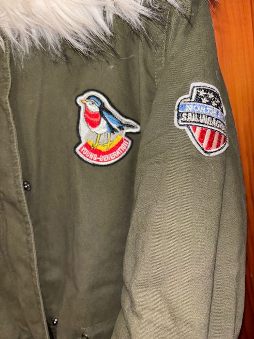 Parka kaki îmblănită