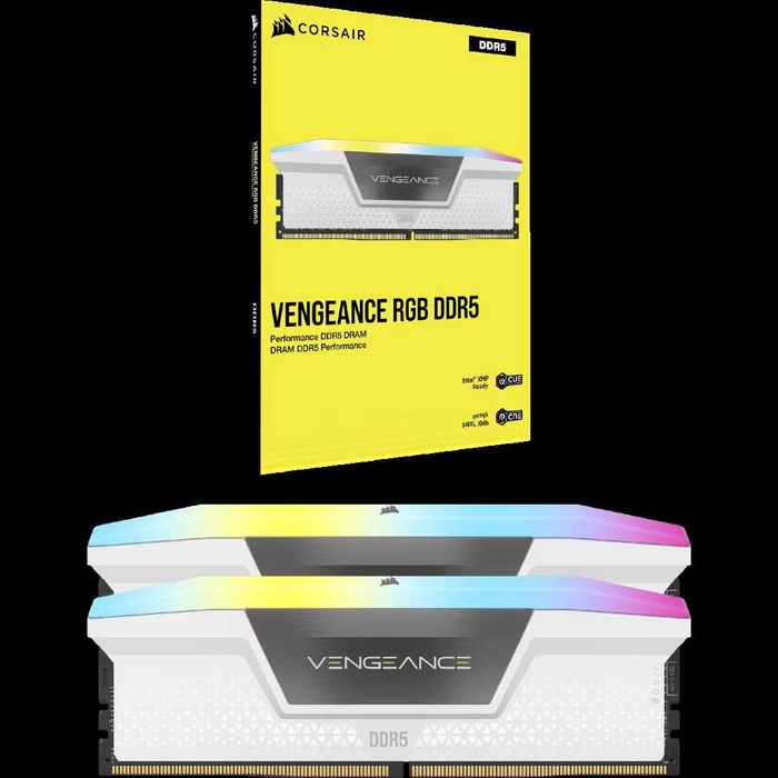 Новая память CORSAIR Vengeance RGB 32GB (2 x 16GB) DDR5 6400mt/s Белые