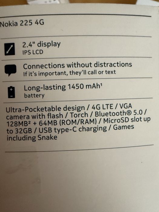 Телефон nokia 225 4G