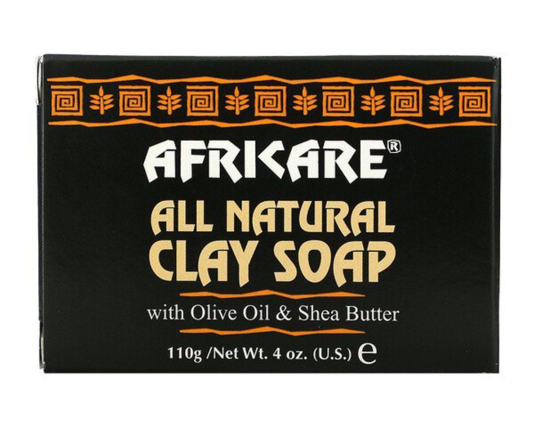 Африканское черное кусковое мыло, с овсом и подорожником, 141 г
