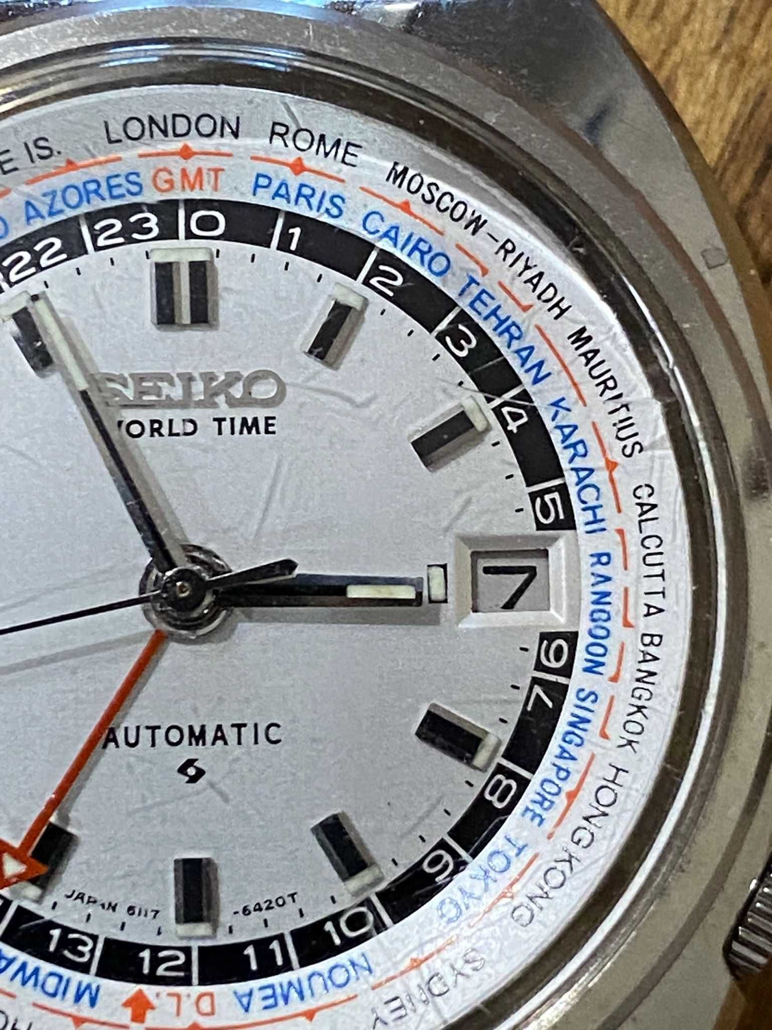 Seiko world time 6117