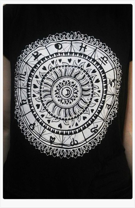 Tricou negru Zodiac Rock Punk Goth