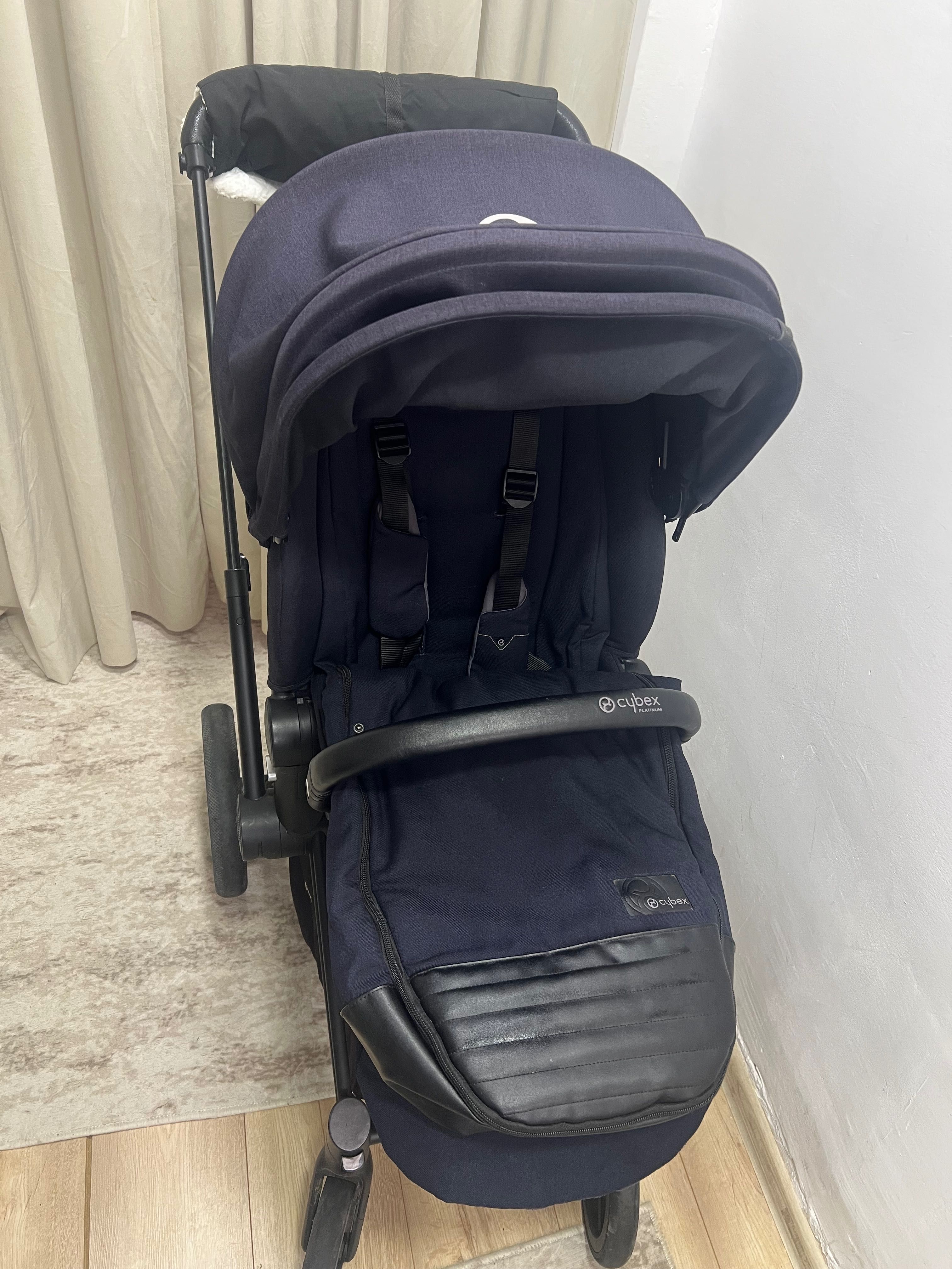 Cybex Priam midnight blue + подарък
