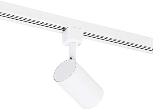 Sistem de Șine cu 5 Spoturi QAZQA, Aluminiu, Design Elegant, Alb/Negru