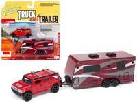 Macheta 2004 Hummer H2 Truck with Camper trailer Johnny Lightning