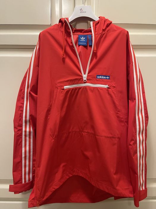 Geacă de ploaie Adidas Tennoji Windbreaker – nouă, roșu vibrant