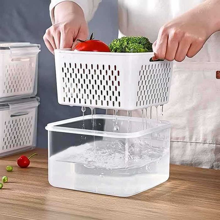 Кухненски кутии за храна с кошница и уплътнение, 4 броя в комплект