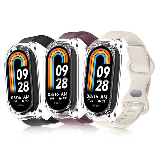 Curea din silicon moale și respirabil Xiaomi Mi Band 9/8/7 set 3 Buc