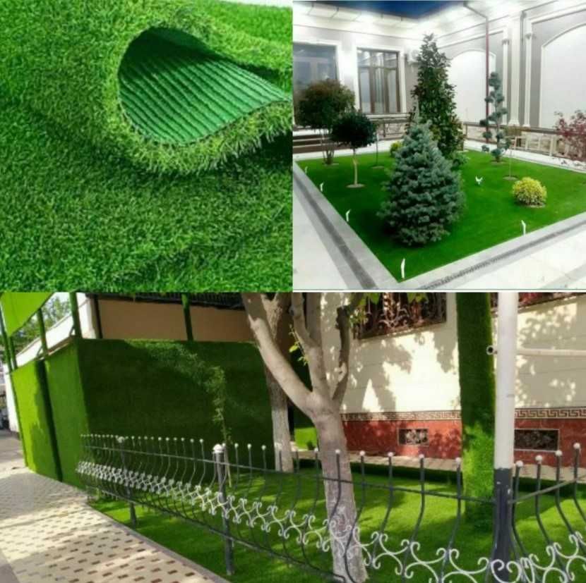Турецкий искусственный газон для дома. Замер, доставка, установка
