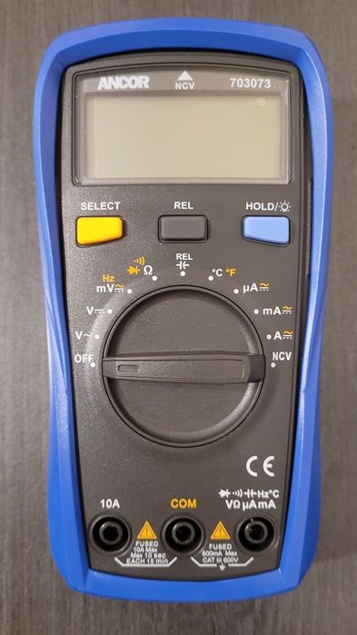 Multimetru digital 12 functii, true RMS, Ancor 703073 - NOU