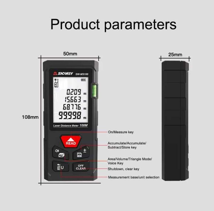 Лазерна ролетка 100м SNDWAY