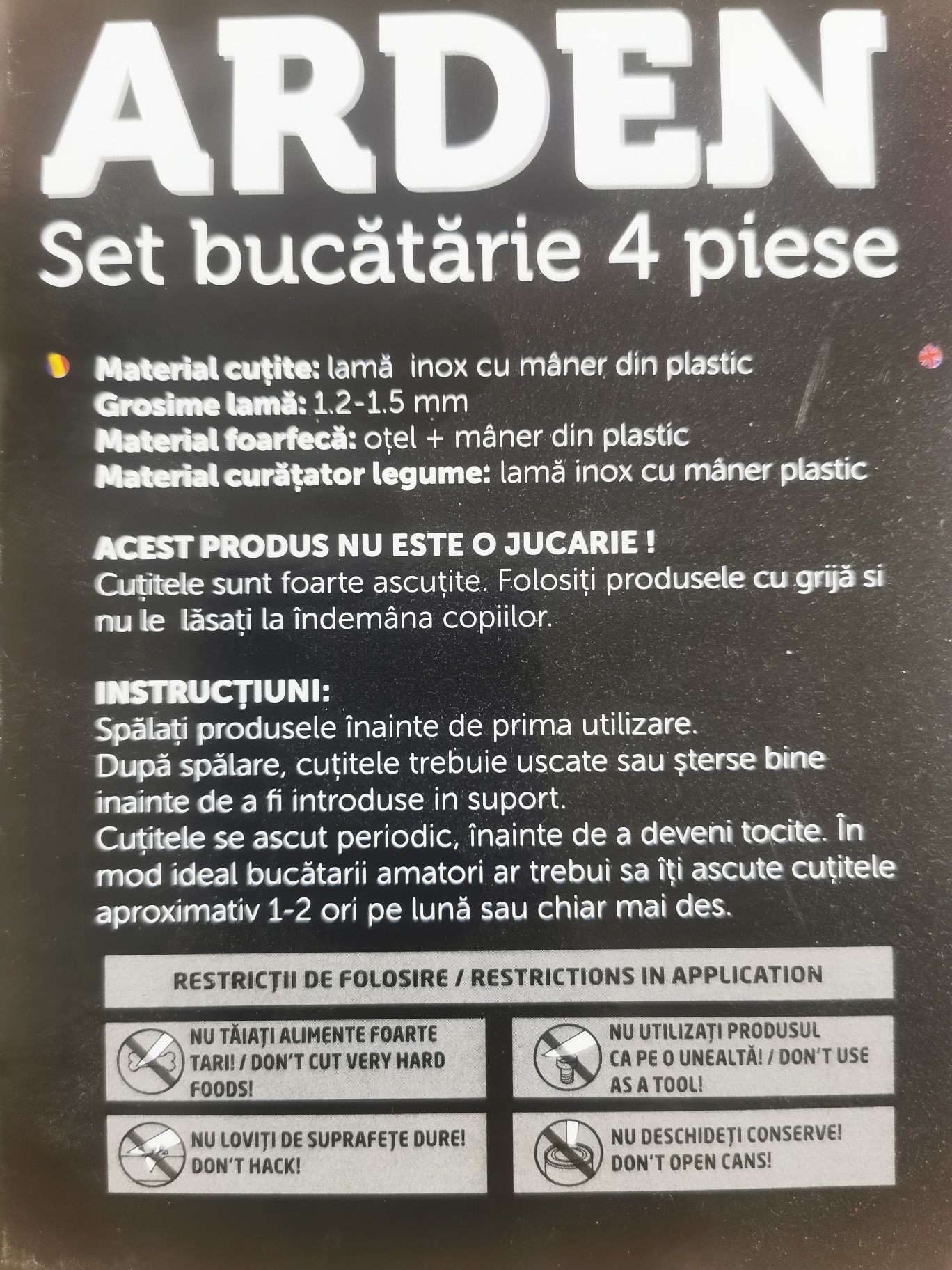 Set cuțite 4 piese