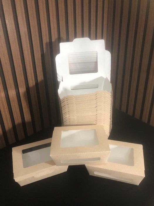 Бумажная упаковка для салатов, гарниров и вторых блюд