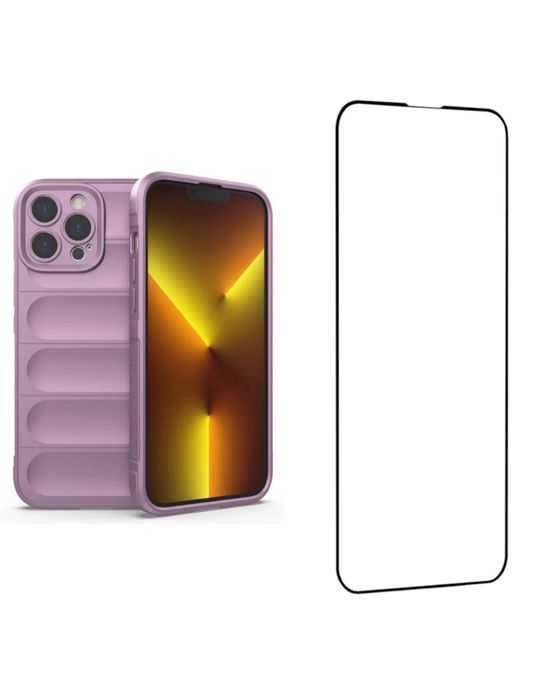 Husa Tpu Interior Fin+Folie Sticla 6D Privacy Iphone 16 PLUS PRO MAX