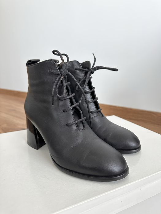 Черни кожени боти 36 размер