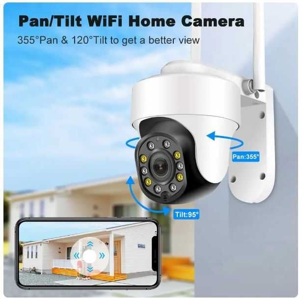 Cameră IP Tuya 5MP 5G WiFi Cameră de supraveghere video fără fir
