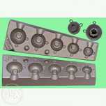 matrite plumbi model F128 cavitati de marimea 8-14-20-30-40g agrafe 72