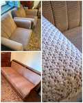 Canapea extensibila + 2 fotolii material textil