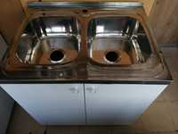 Кухненски шкаф с мивка с две 2 корита за кухня двукоритна бордова