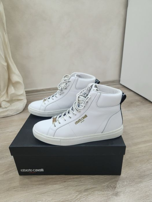 Оригинални бели кецове Roberto Cavalli sport