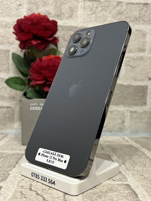  Carcasă iPhone 12 Pro Max NEGRU / ALBASTRU / GOLD (Originală) 