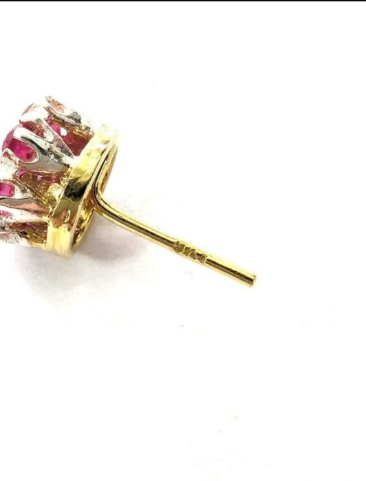 Cercei de aur cu rubine pentru femei sau copii