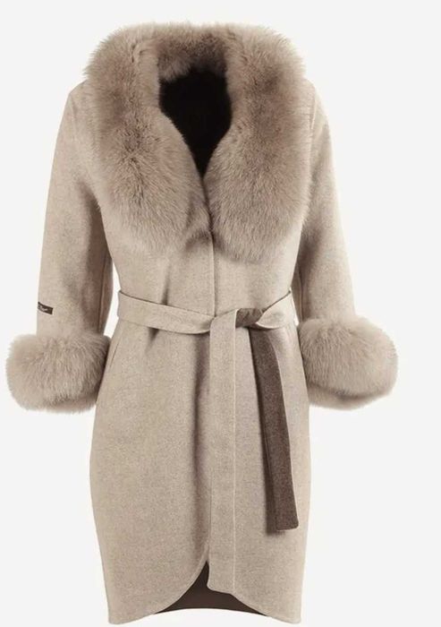 Дамско палто с алпака и лисица Massimo Zardi