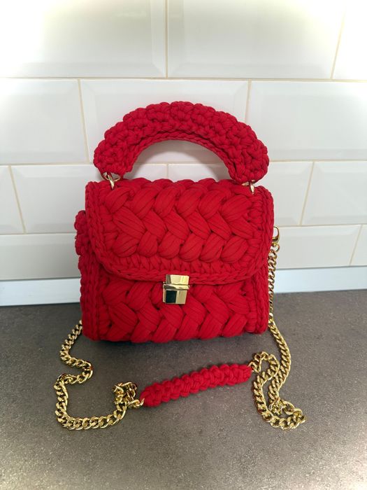 Geanta Handmade calitatea I, Bucuresti, rosie, dama