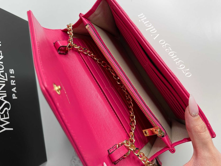 Poseta Plic Yv6es Sai8nt Laure9nt - Monogram Chain Wallet Fuchsia