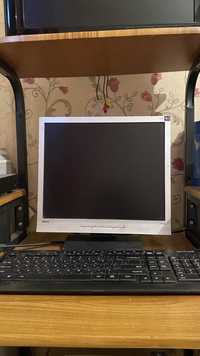 Компьютер с компьтерным столом,принтерLG,клавиатура Delux,колонка