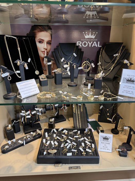 ROYAL: Bijuterii AUR 14K/Bratara, Lant, Inel Colier/Bijuterie 585 dama