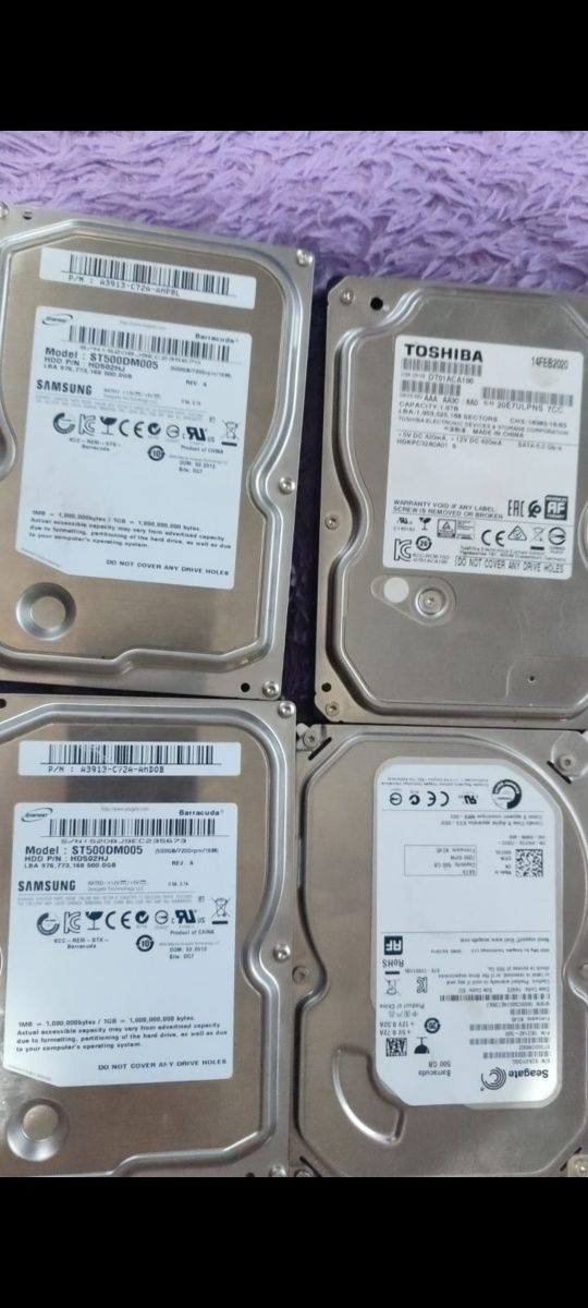 Жесткий диск ПРОДАМ HDD на 512 Гб каждый в наличии 4  штуки