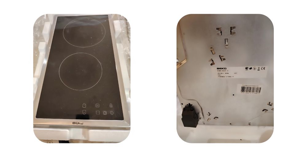 Керамичен плон за вграждане с 2 котлона Beko