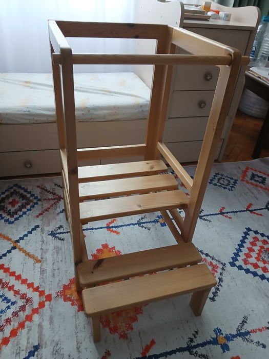 Дървена Кула монтесори с регулирана височина на платформата