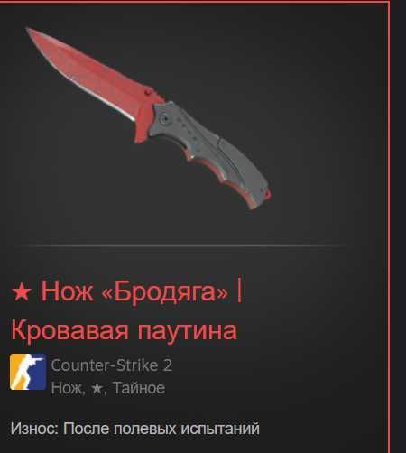 Ножик Бродяга; после полевых испытаний игра CS2