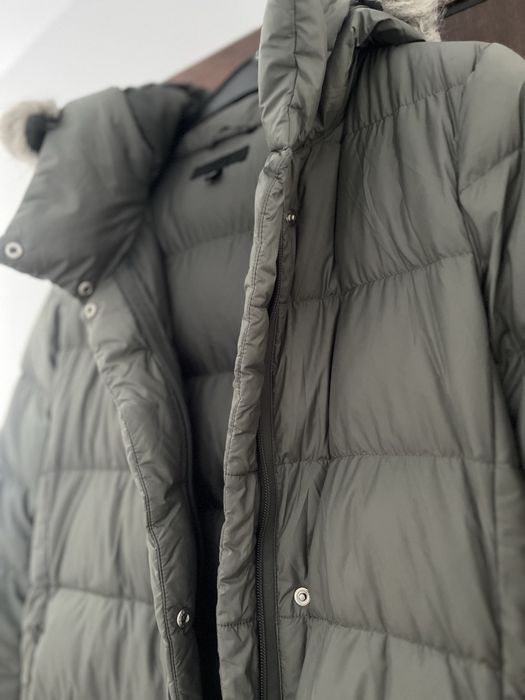 Дамско зимно дълго яке с колан